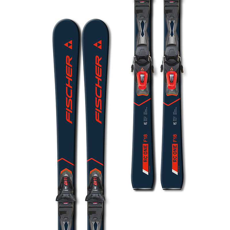 skis FISCHER RC One F18 160cm + Fischer RS11